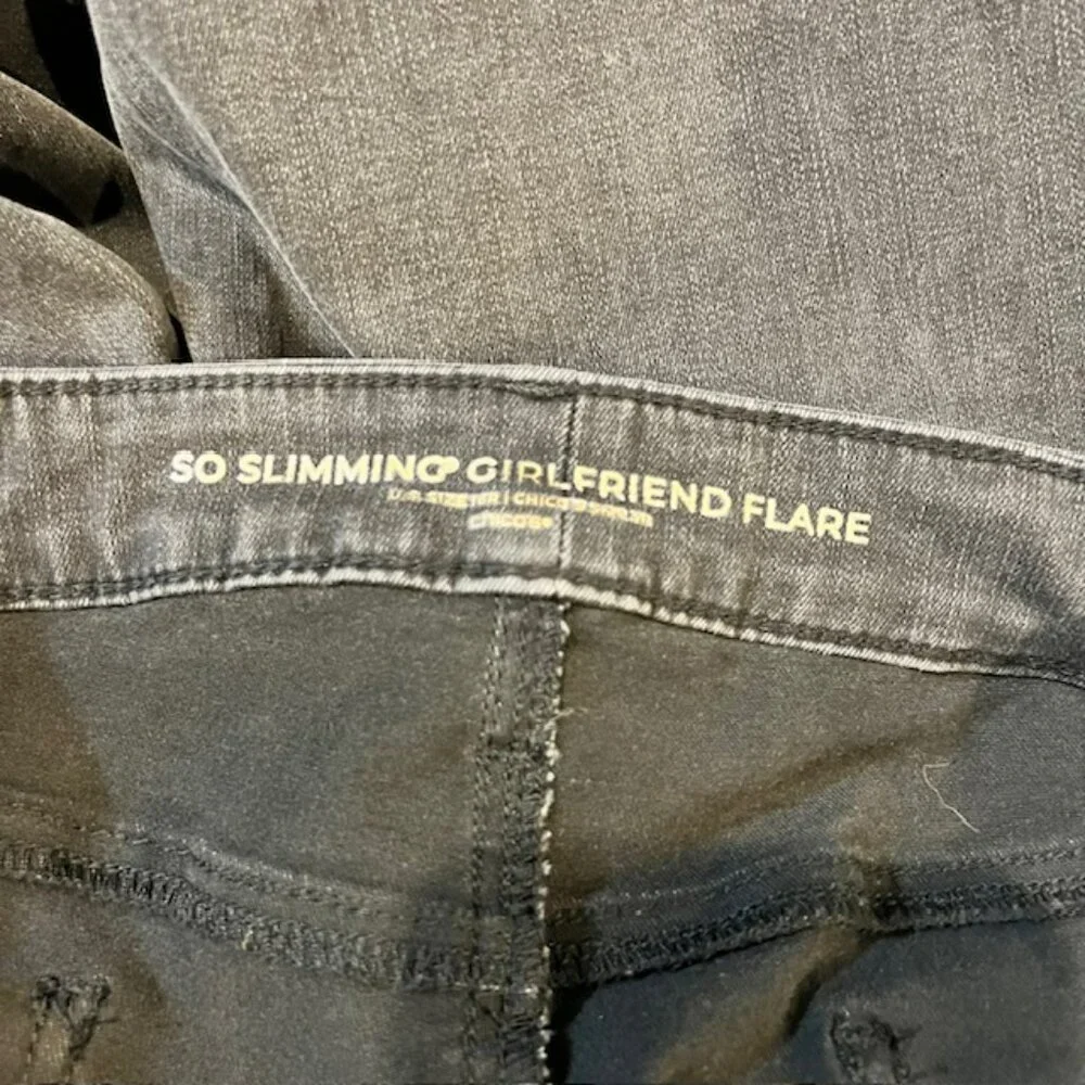 Chico's So Slimming Black Girlfriend Flare Style Jeans Size 16 - Picture 9 of 9